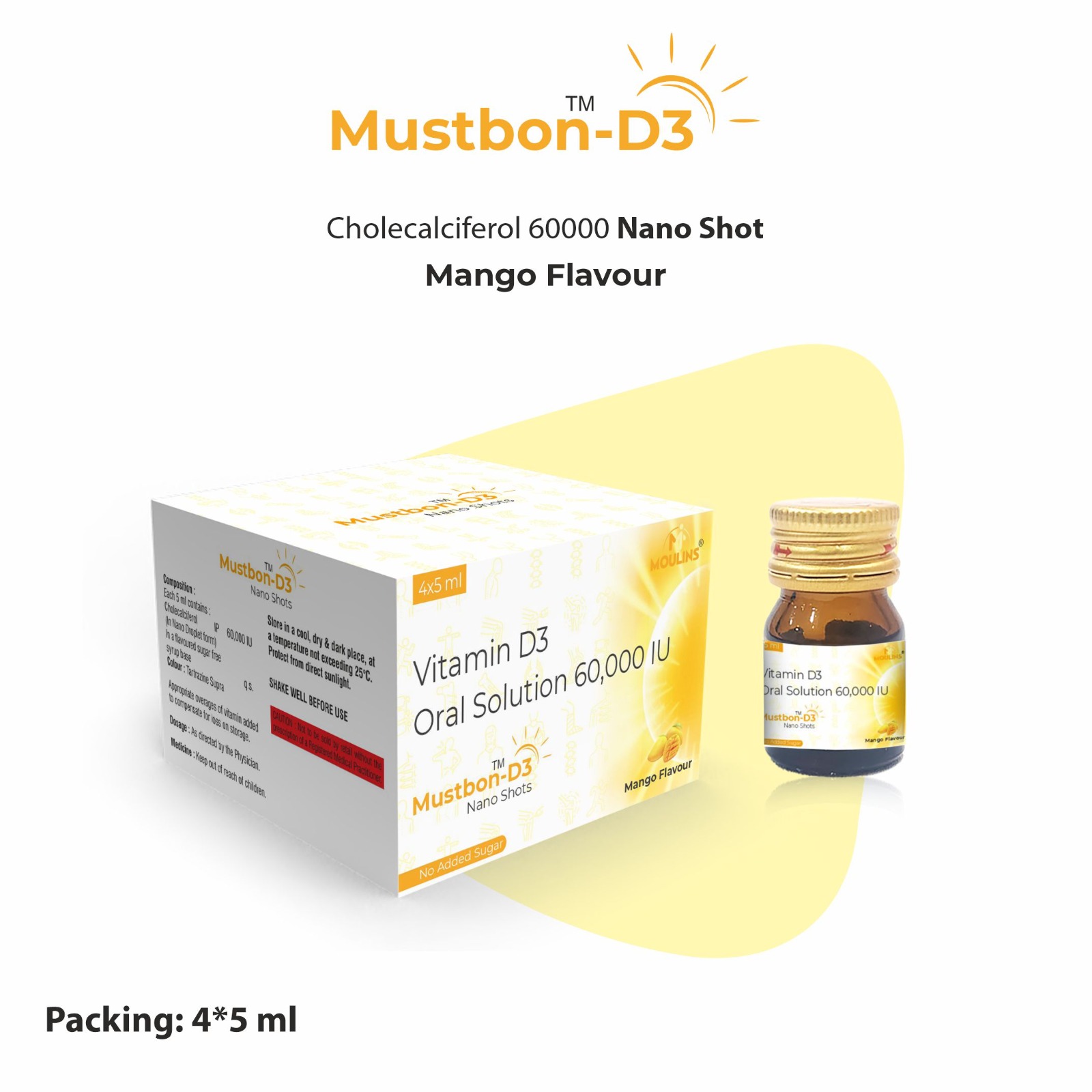 MUSTBON-D3 NANO SHOTS(MANGO) 4*5 ML